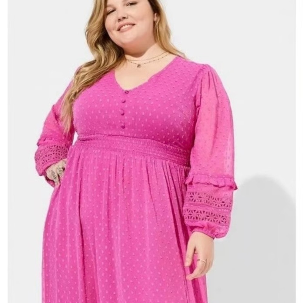 Torrid Festi Chiffon clip dot dress